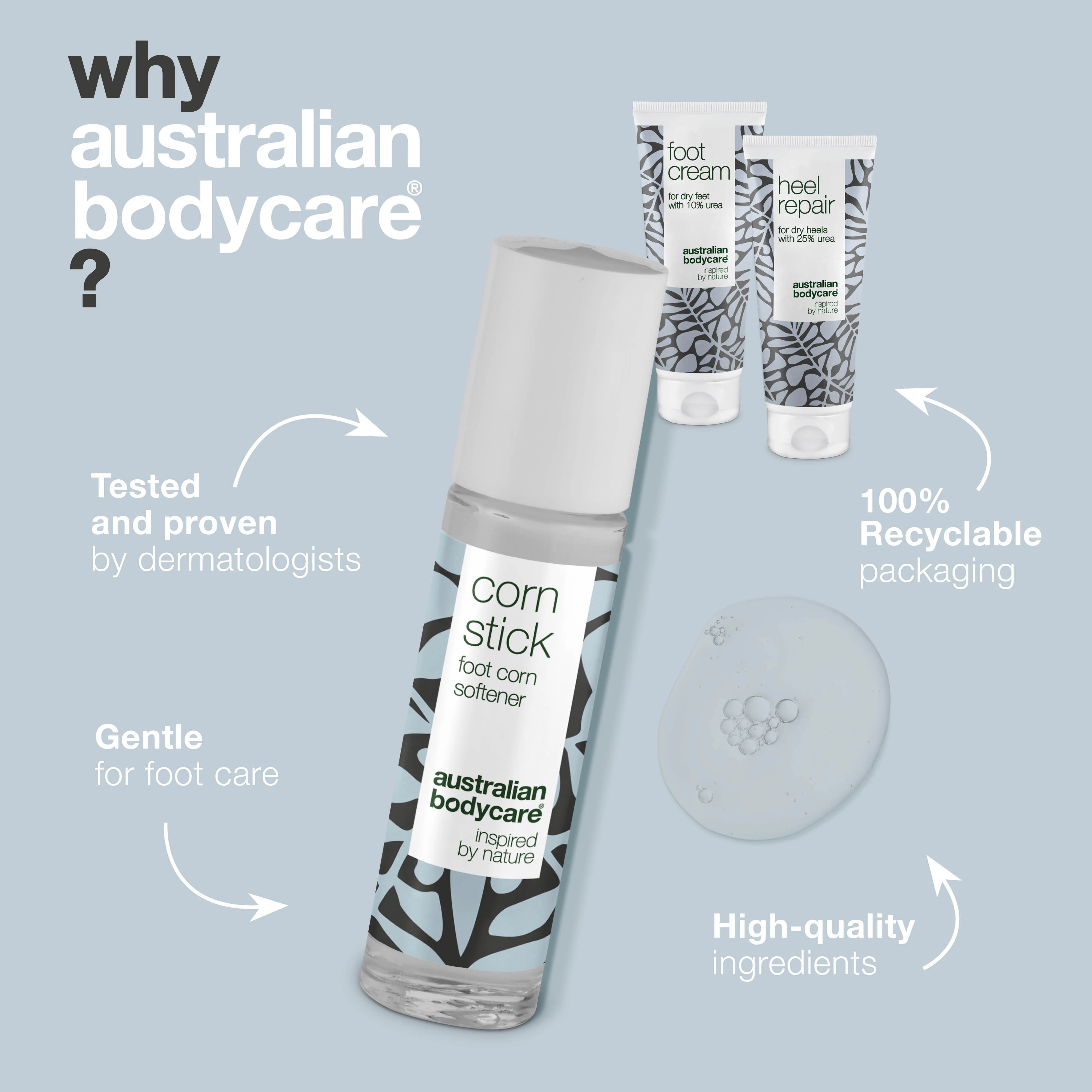 3 Products for calluses and corn on foot — Foot cream, heel cream and corn oil for dry feet. - Image 4