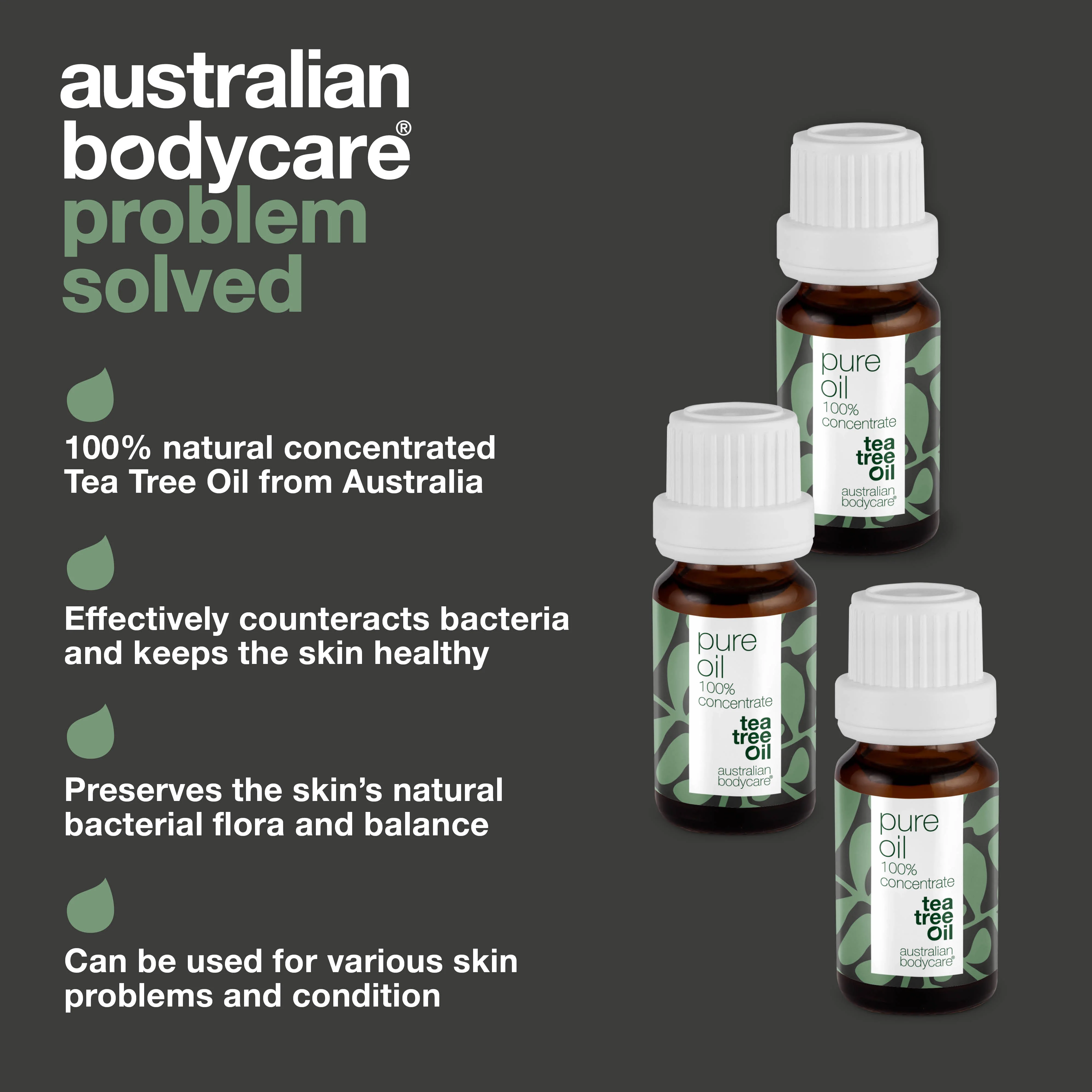3 x XL 30ml Tea Tree Oil for skin problems — 3—pack of 100% concentrated and undiluted Tea Tree Oil from Australia - Image 3