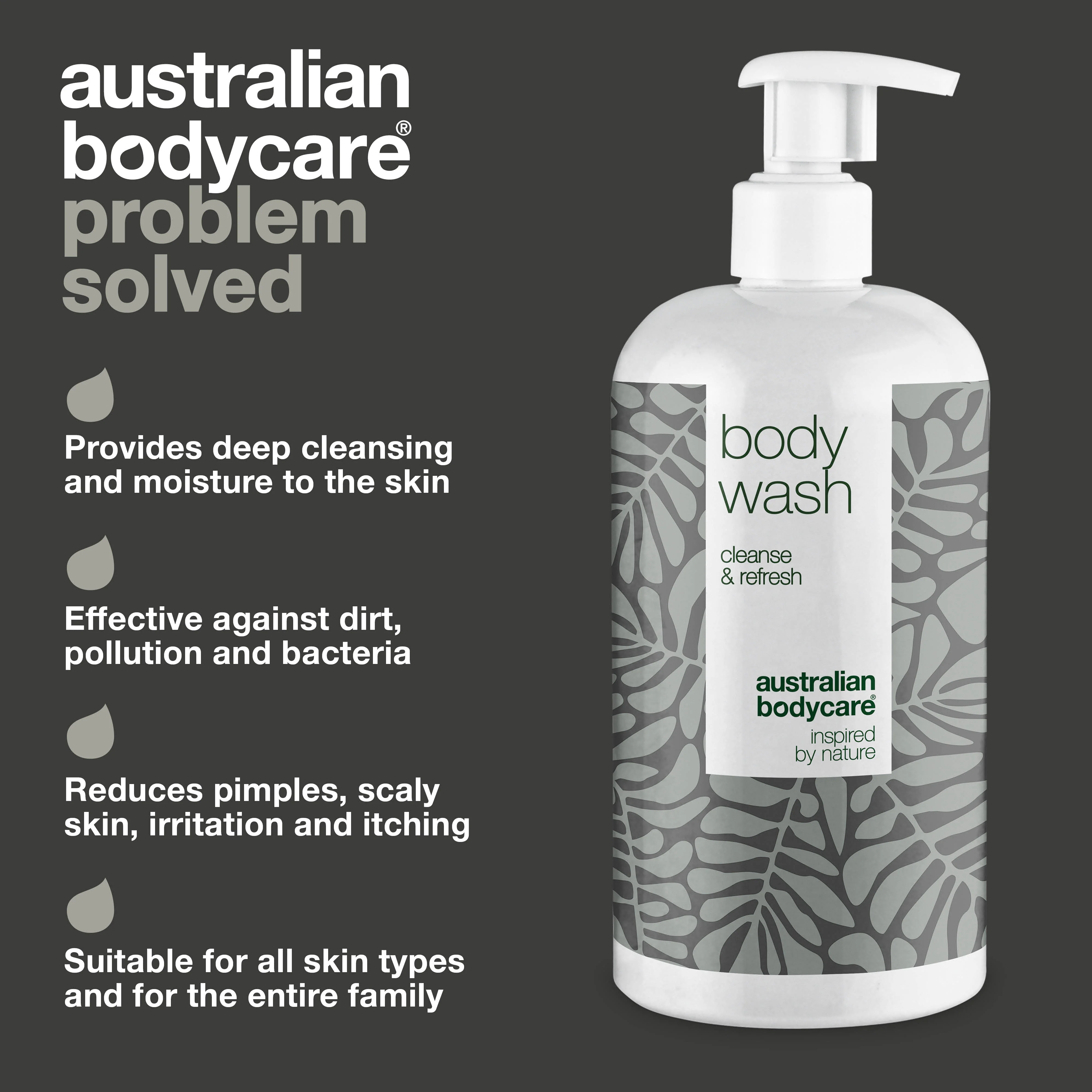 4 for 3 Tea Tree Body Wash 500 ml Lemon Myrtle - package deal — Package deal with 4 Body Wash (500 ml): Tea Tree Oil Lemon Myrtle - Image 3