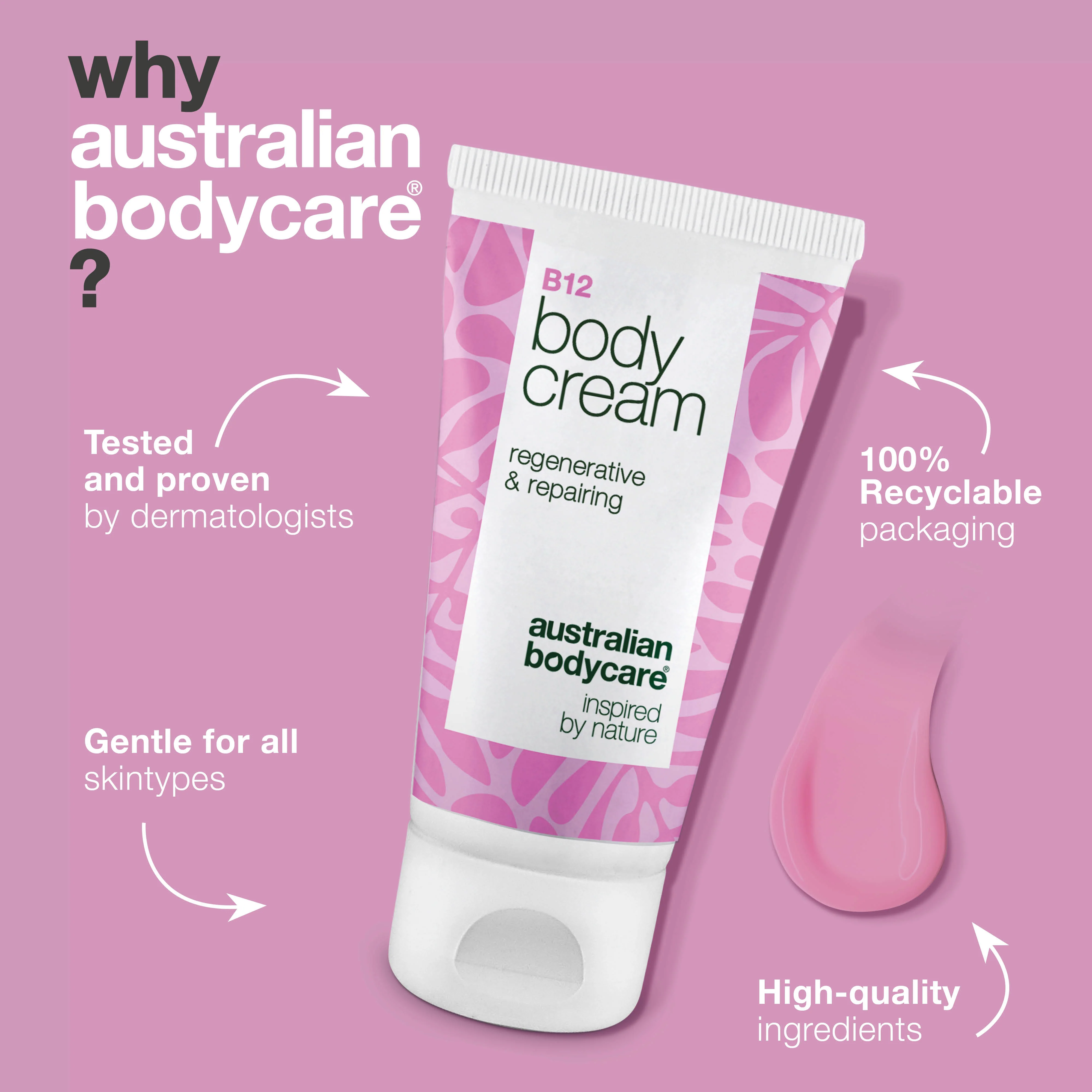 B12 Body Cream – Regenerating Cream with Vitamin B12 — Hydrating B12 Body Cream for soft, balanced skin. Suitable for all skin types. - Image 4