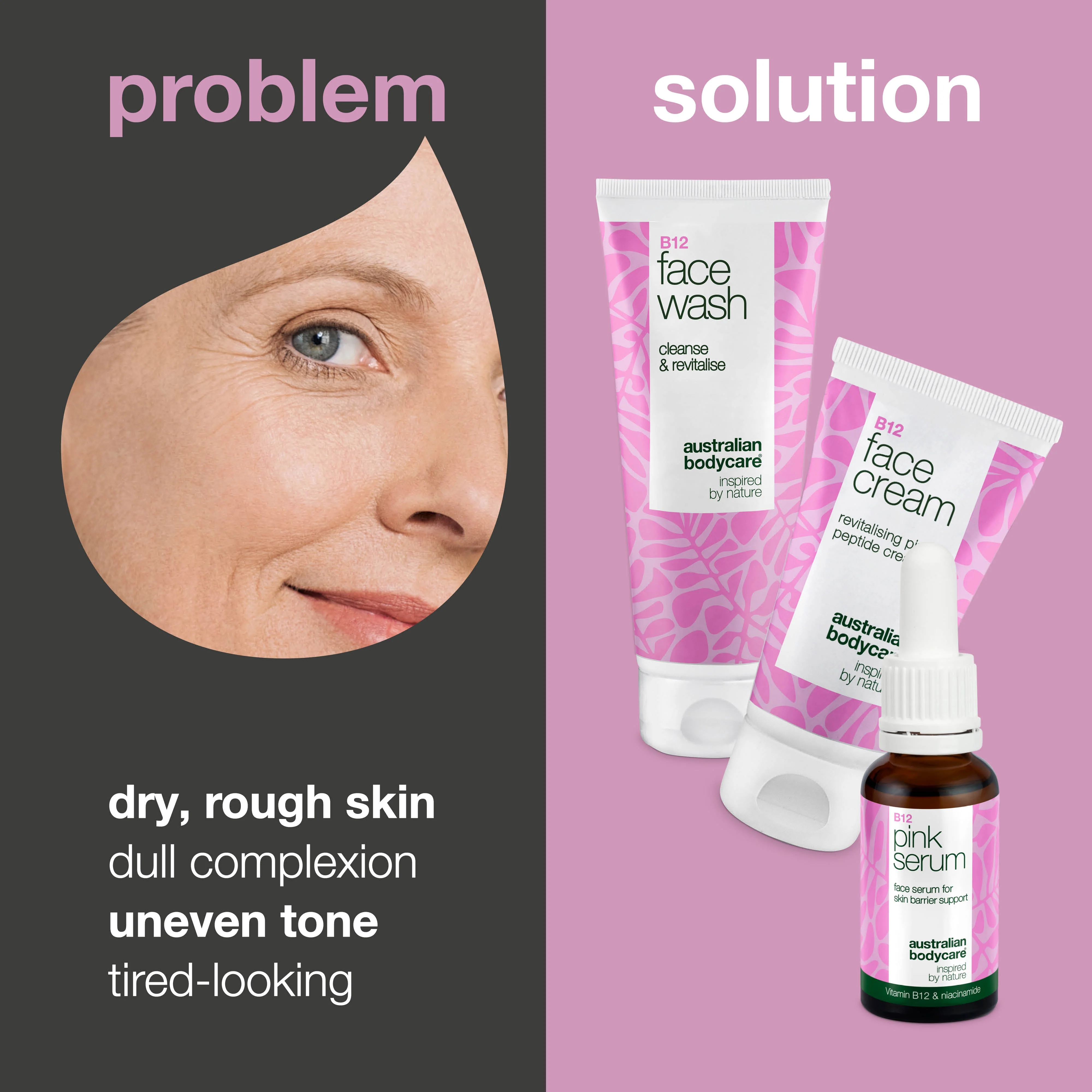 B12 Skincare Set – Face Wash, Serum, and Face Cream — B12 skincare set for smooth, healthy skin. Includes wash, serum, and cream for daily hydration and care. - Image 2