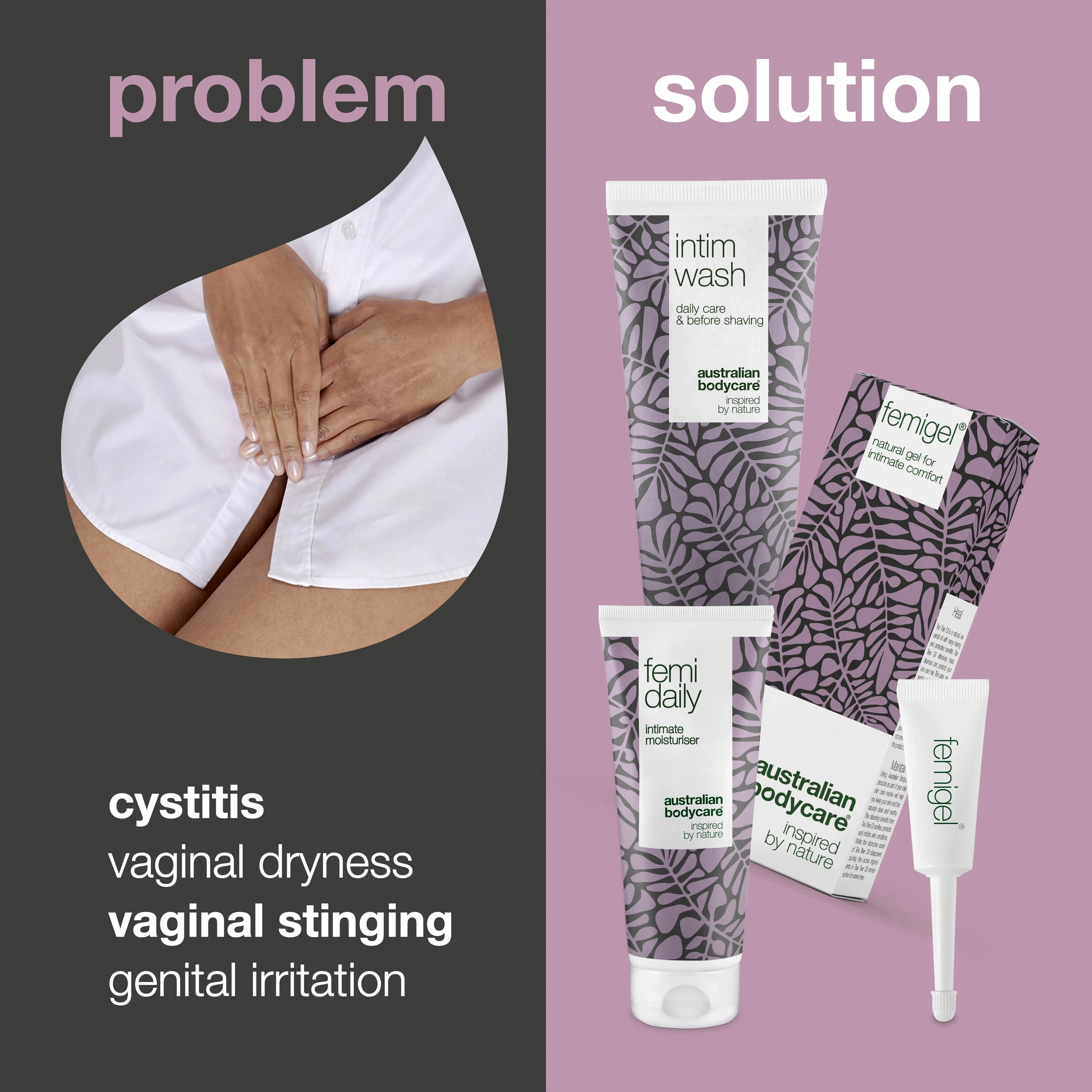 Pack of 3 products for cystitis care — Intimate products to reduce dryness, stinging and irritation - Image 2