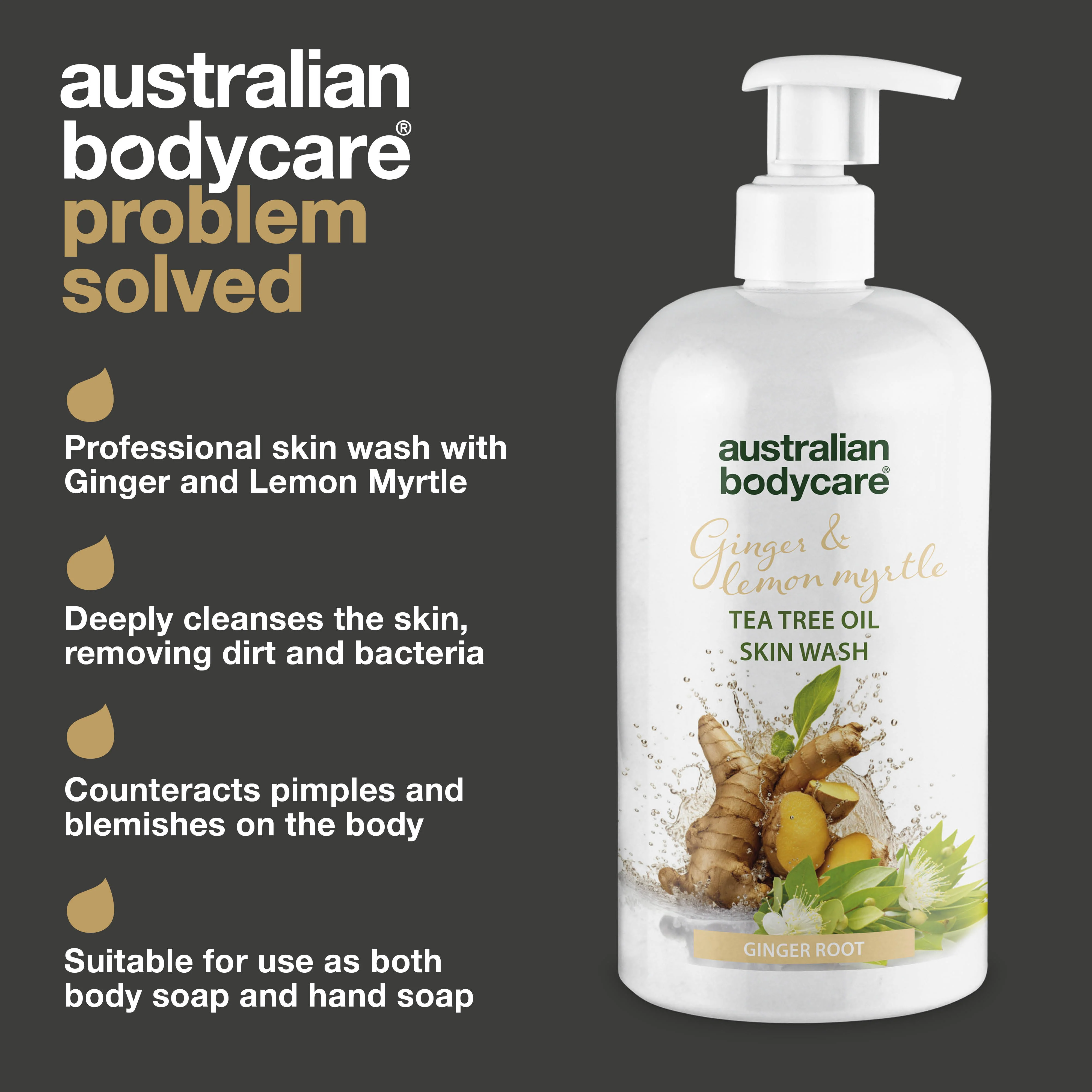 Professionel Ginger & Lemon Skin Wash — Professionel Ginger Body Wash with Tea Tree Oil - Image 3