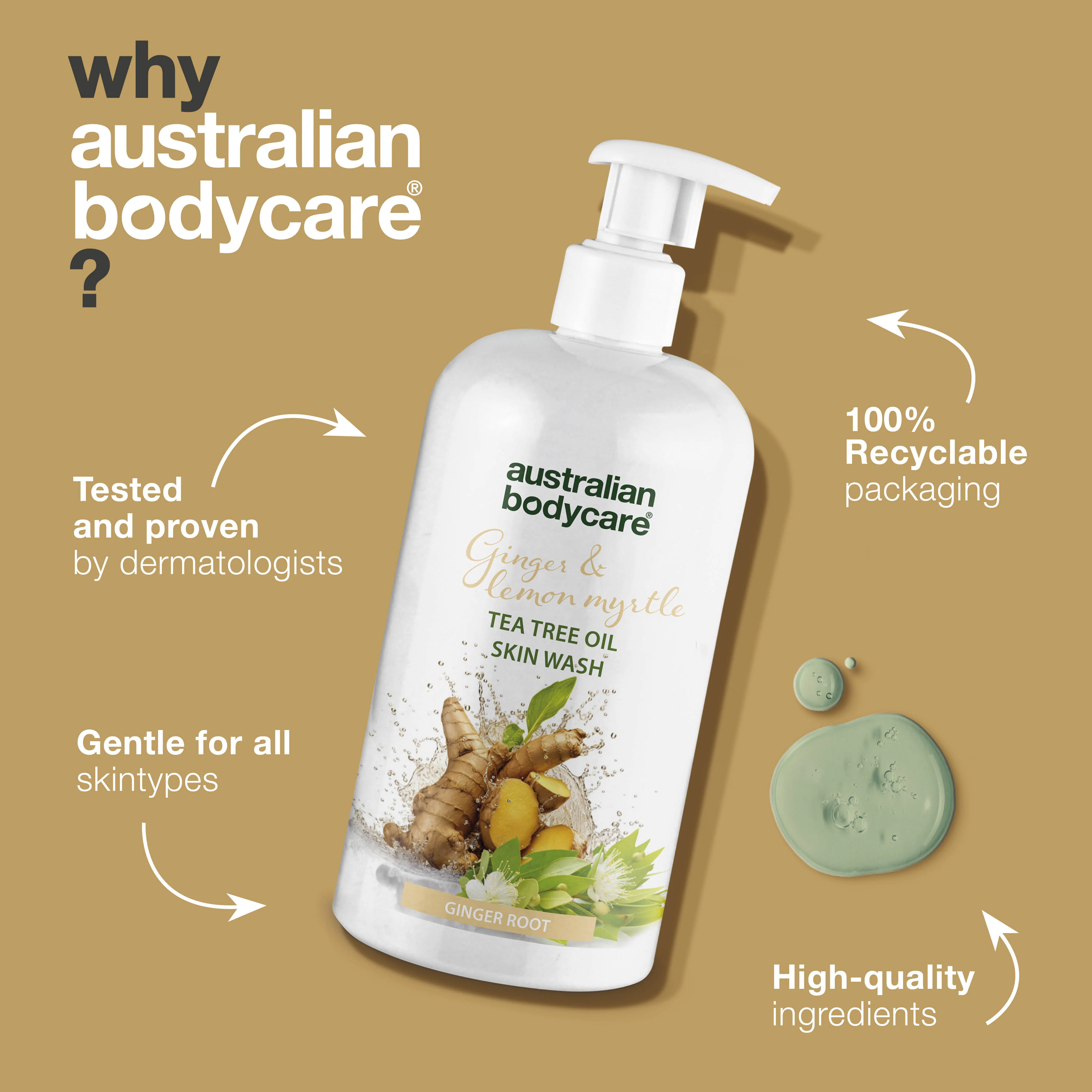 Professionel Ginger & Lemon Skin Wash — Professionel Ginger Body Wash with Tea Tree Oil - Image 4