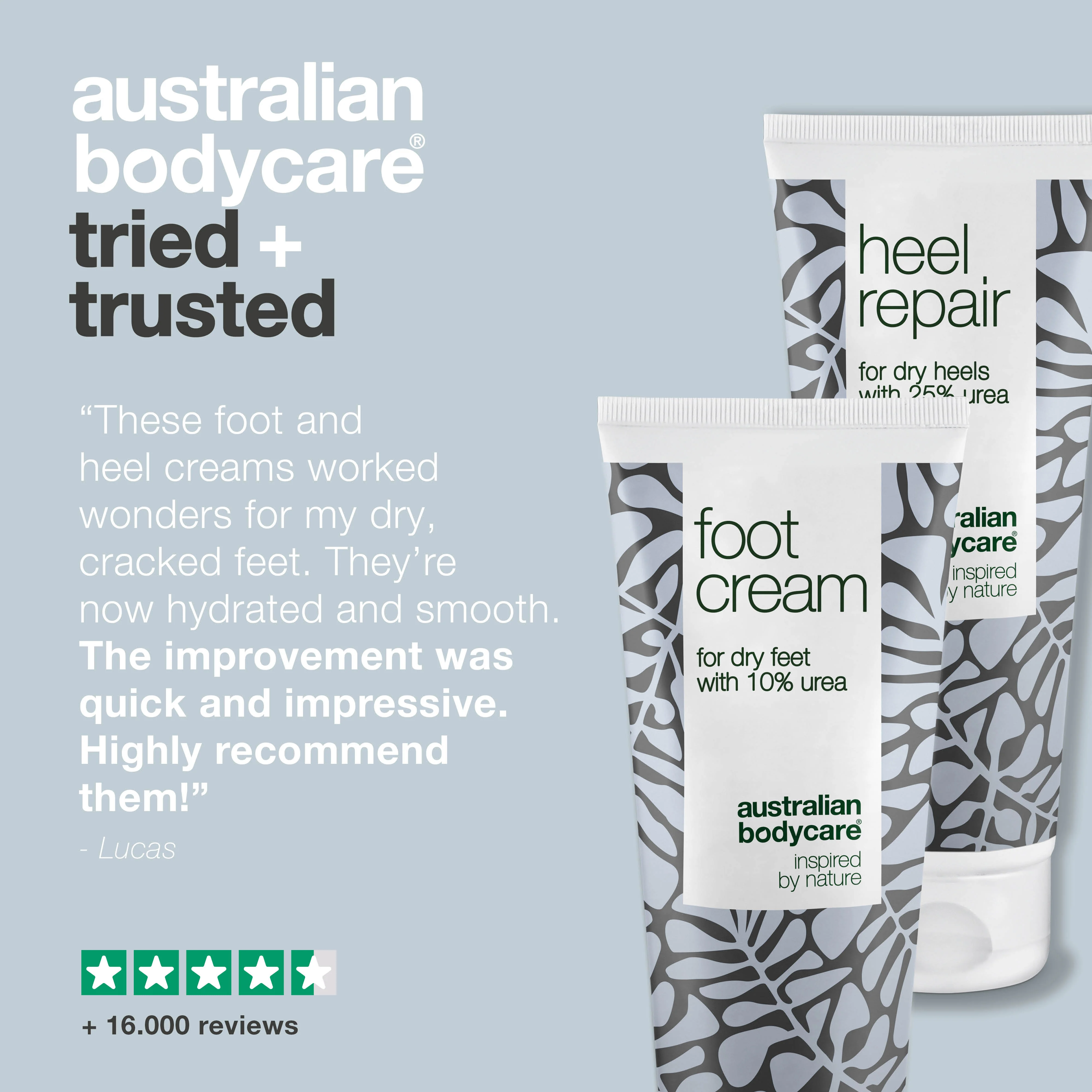 2 products for hard skin on feet and heels — Foot cream and heel cream with urea and Tea Tree Oil for hard skin on feet and heel cracks - Image 5