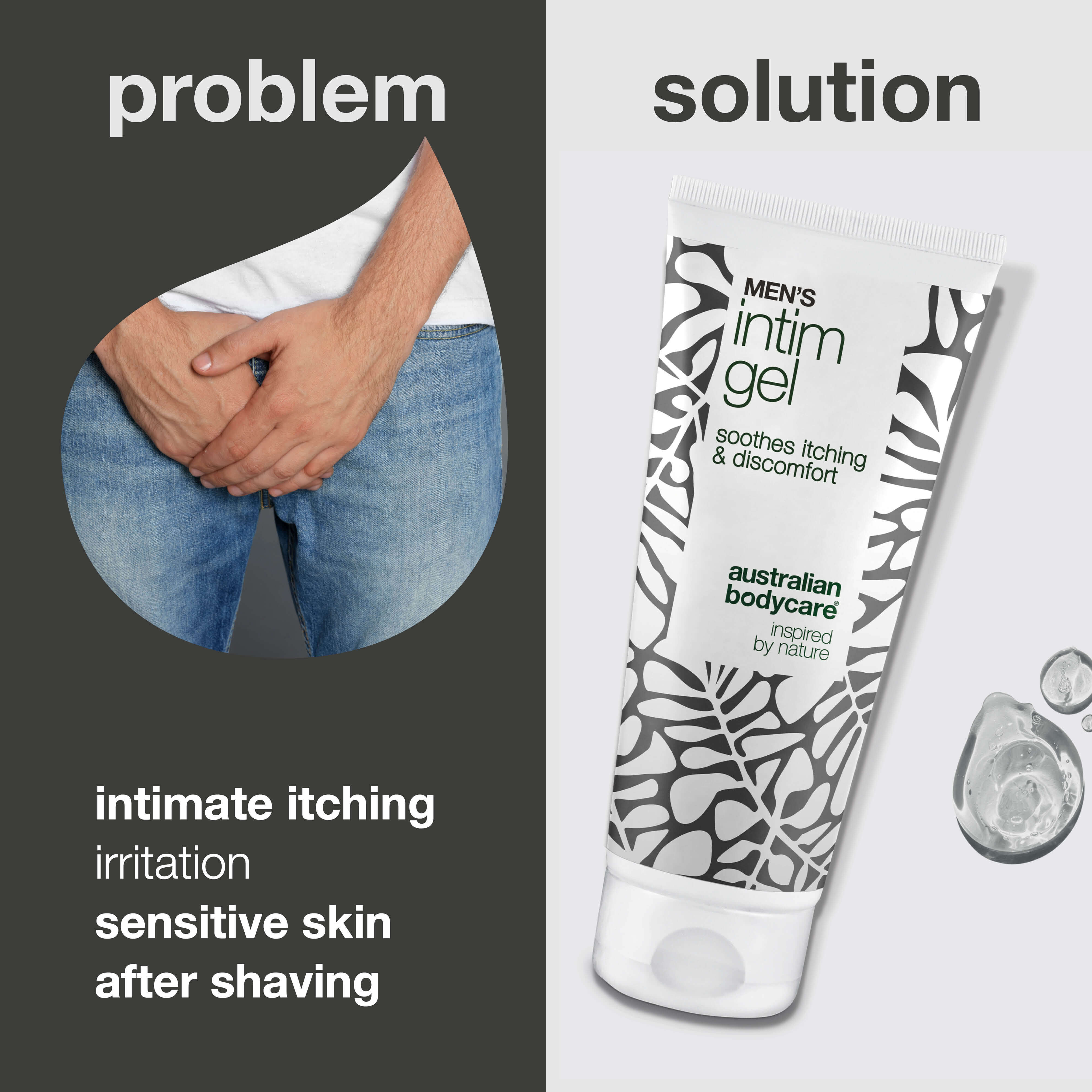 Men’s Intimate Gel – Relieves itching & irritation — Say goodbye to itching with Men’s Intimate Gel. Keeps skin fresh and balanced with a non-greasy, fast-absorbing formula. - Image 2