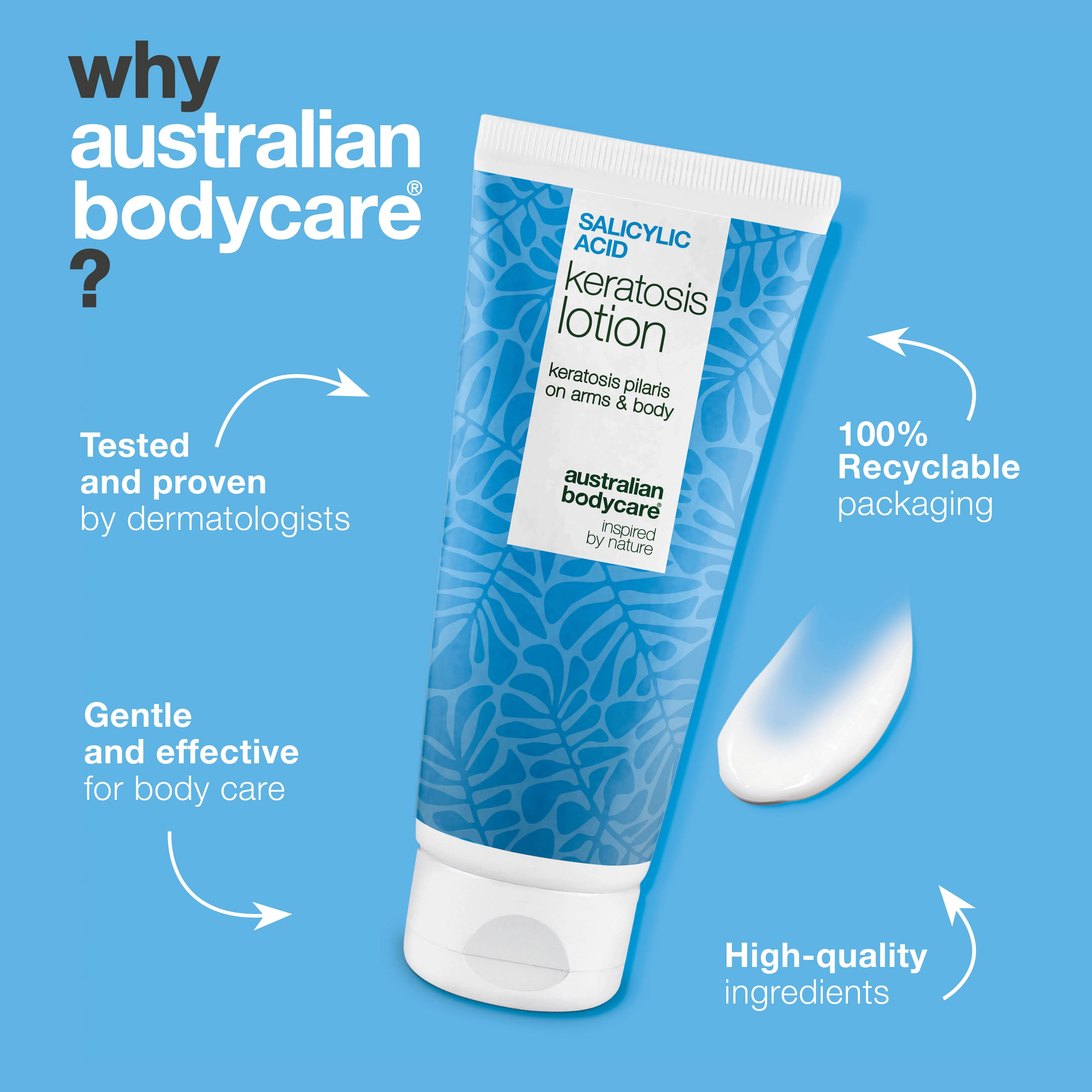 Body lotion for keratosis pilaris and rough, bumpy skin — Body lotion for keratosis pilaris and dryness. Smooths skin with salicylic acid, niacinamide, and zinc. - Image 4