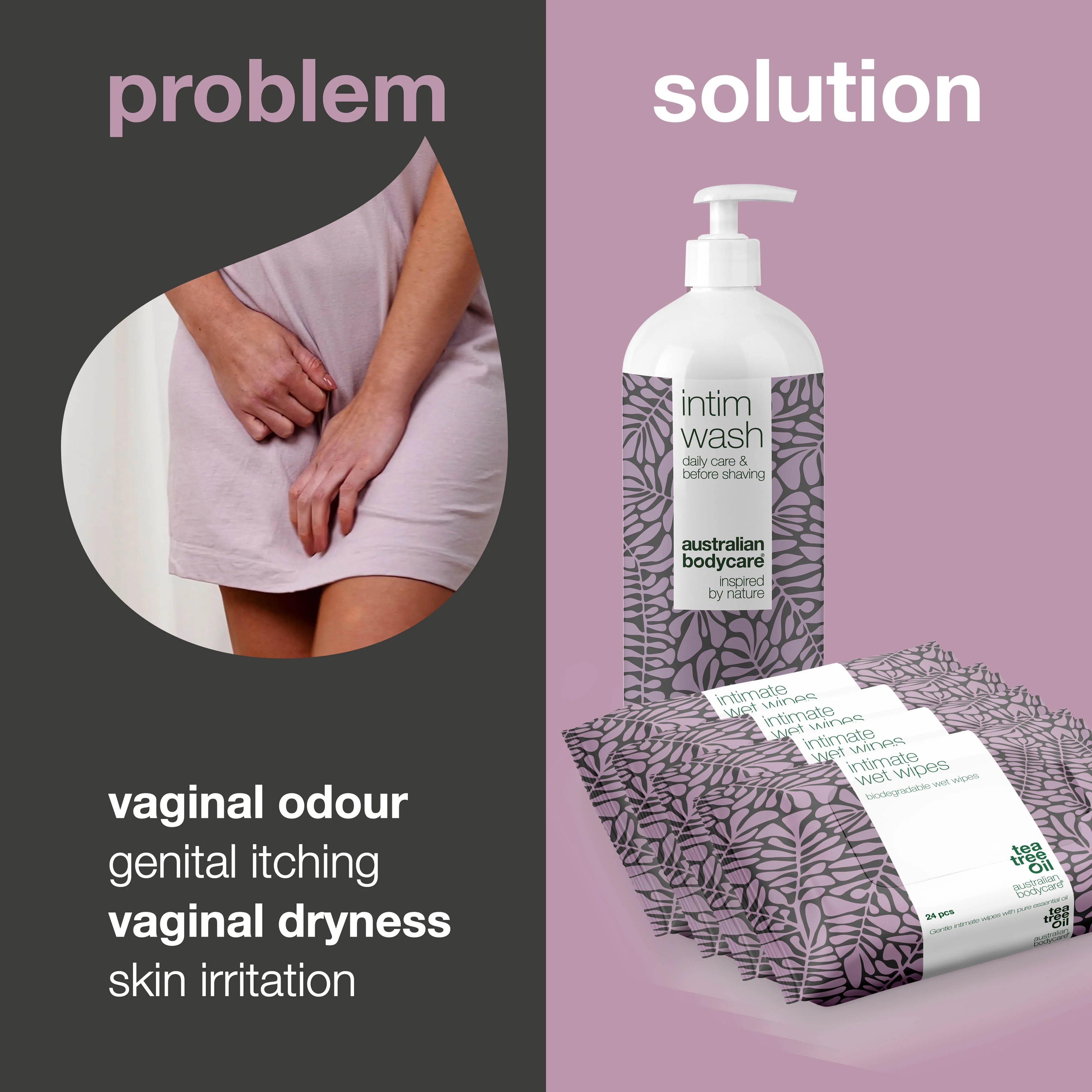 Kit for intimate care — Intimate soap and wet wipes for itch, burn and unwanted odour - Image 2
