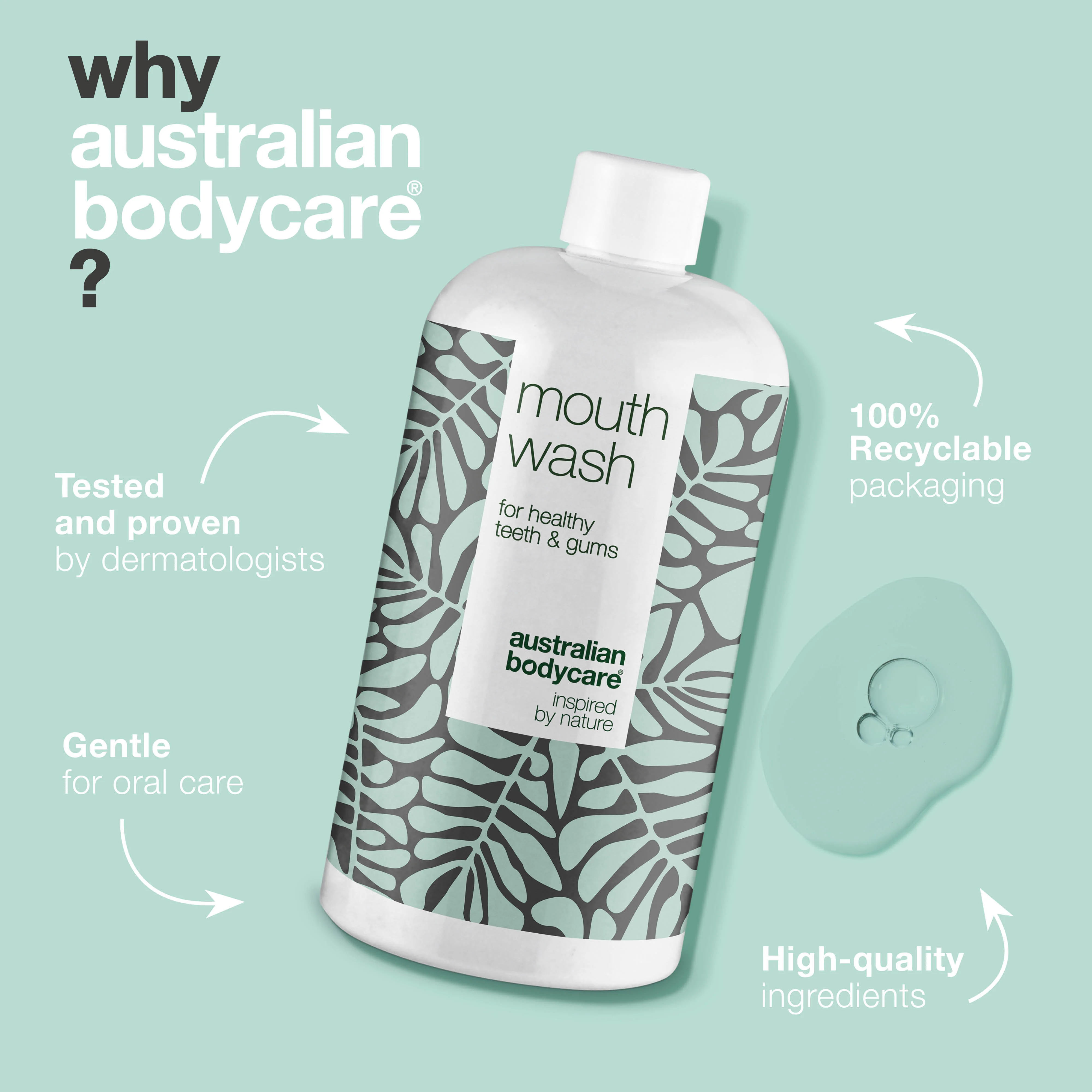 Tea Tree Oil Mouth Wash for a good oral hygiene — Against bad breath and for the daily care of gingivitis, oral thrush and periodontitis - Image 4