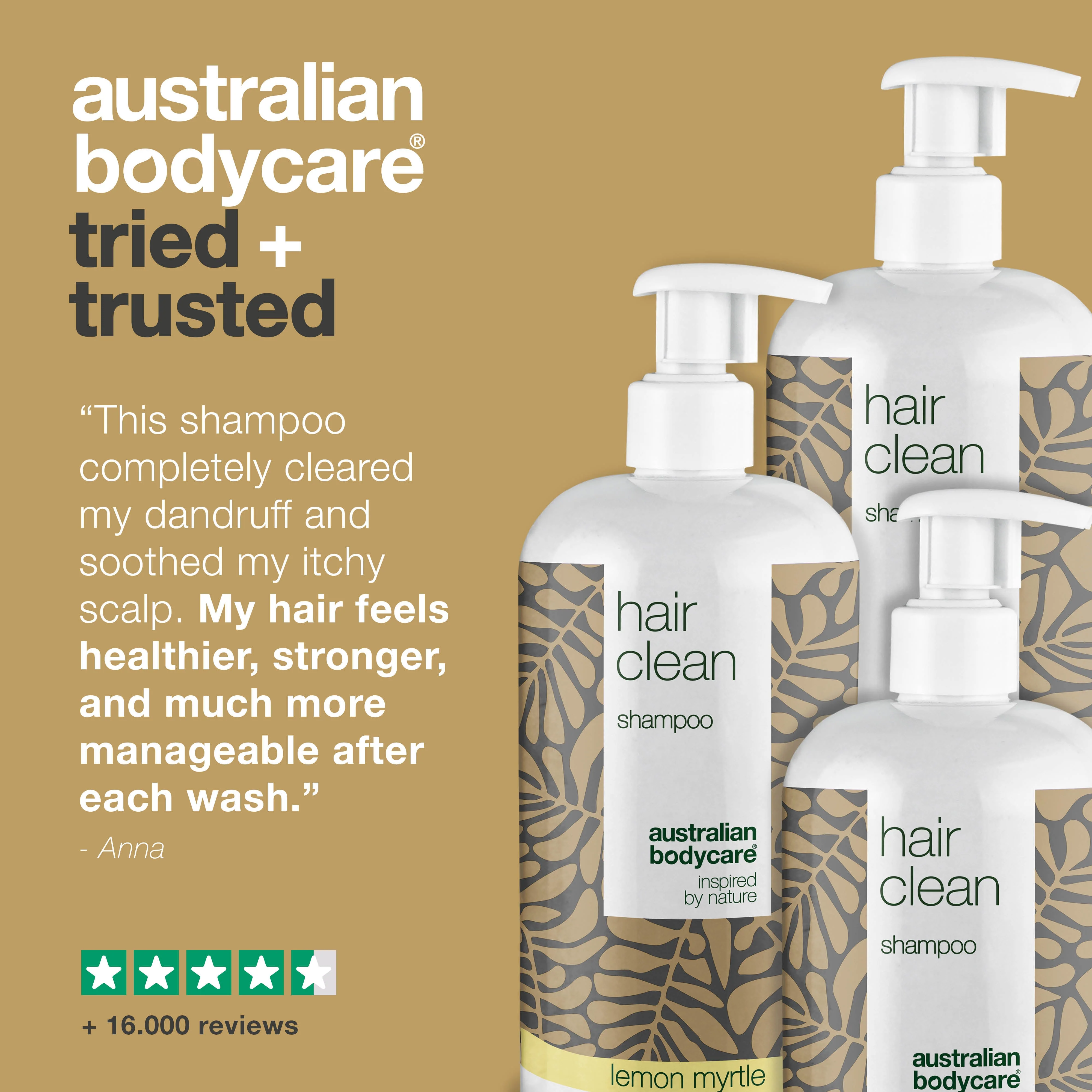 3 Hair Clean shampoo - offer pack — Package offer with 3 x shampoo (500 ml): Tea Tree Oil, Lemon Myrtle & Mint - Image 5