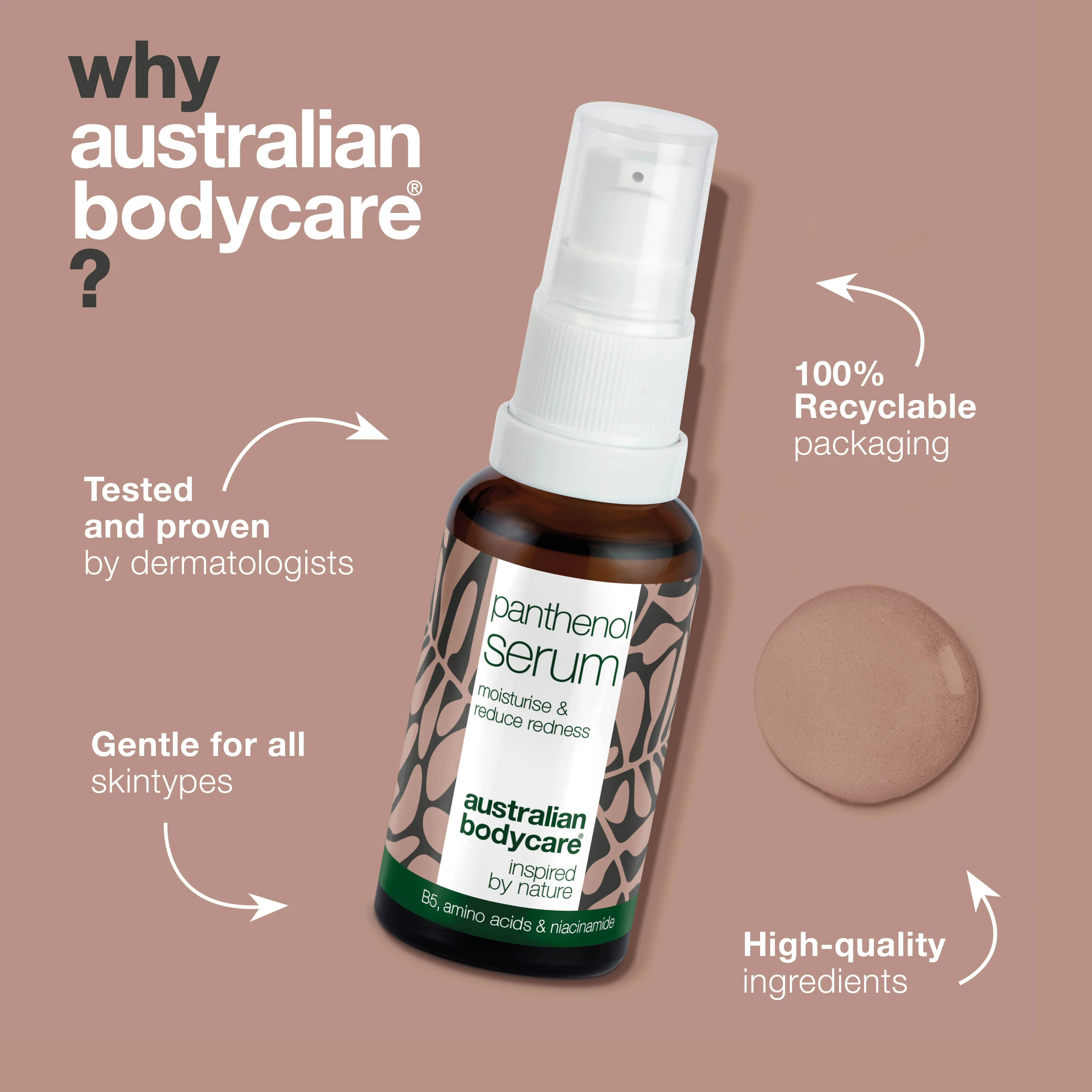 Panthenol Serum – Soothing care for redness & rosacea — Panthenol Serum hydrates and soothes redness, rosacea & dry skin. Strengthens the skin barrier & reduces irritation. Perfect for sensitive skin. - Image 4