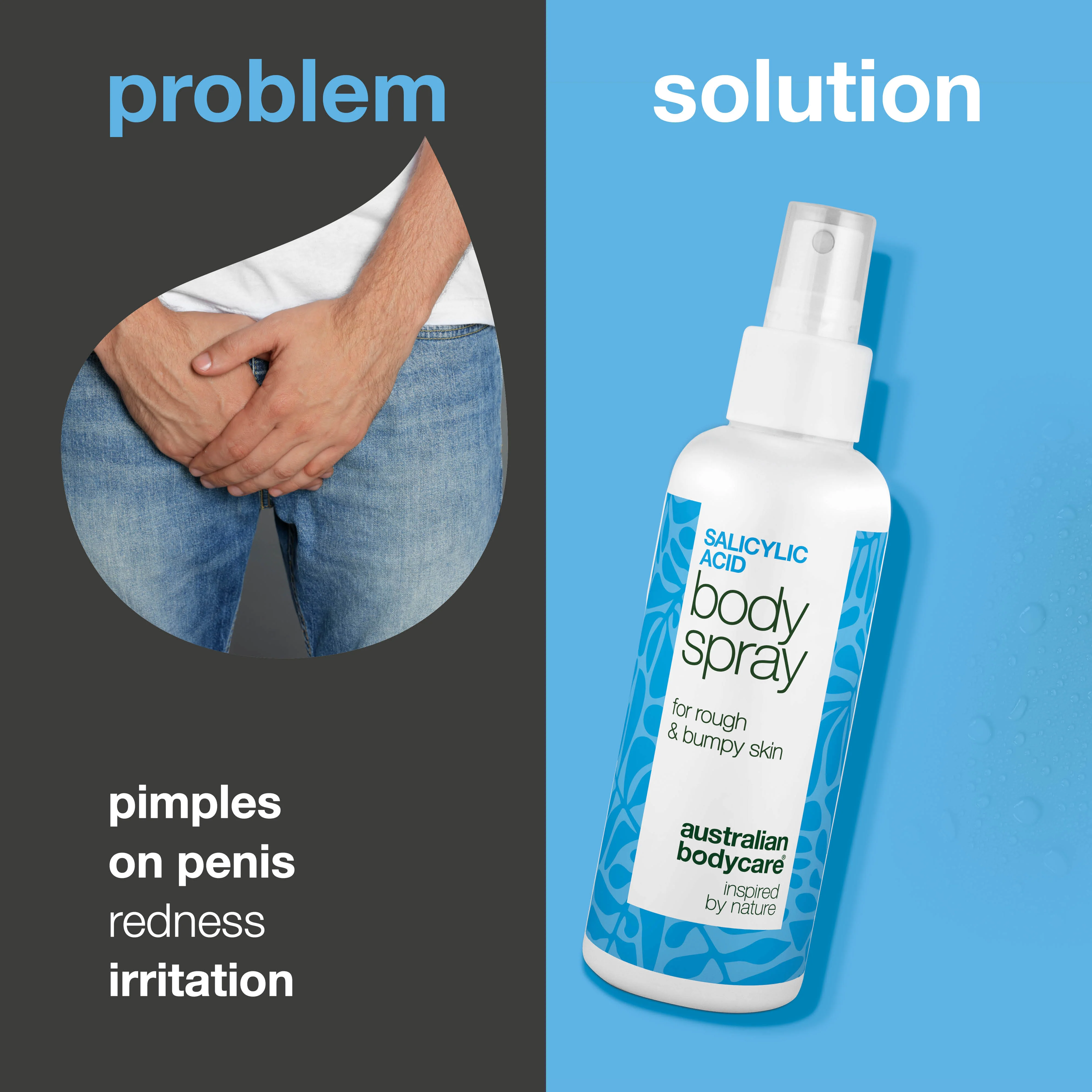Spray for pimples on penis – clears pores and redness — Spray for pimples on penis reduces bumps and redness. With salicylic acid, glycolic acid, zinc, panthenol and glycerin. - Image 2
