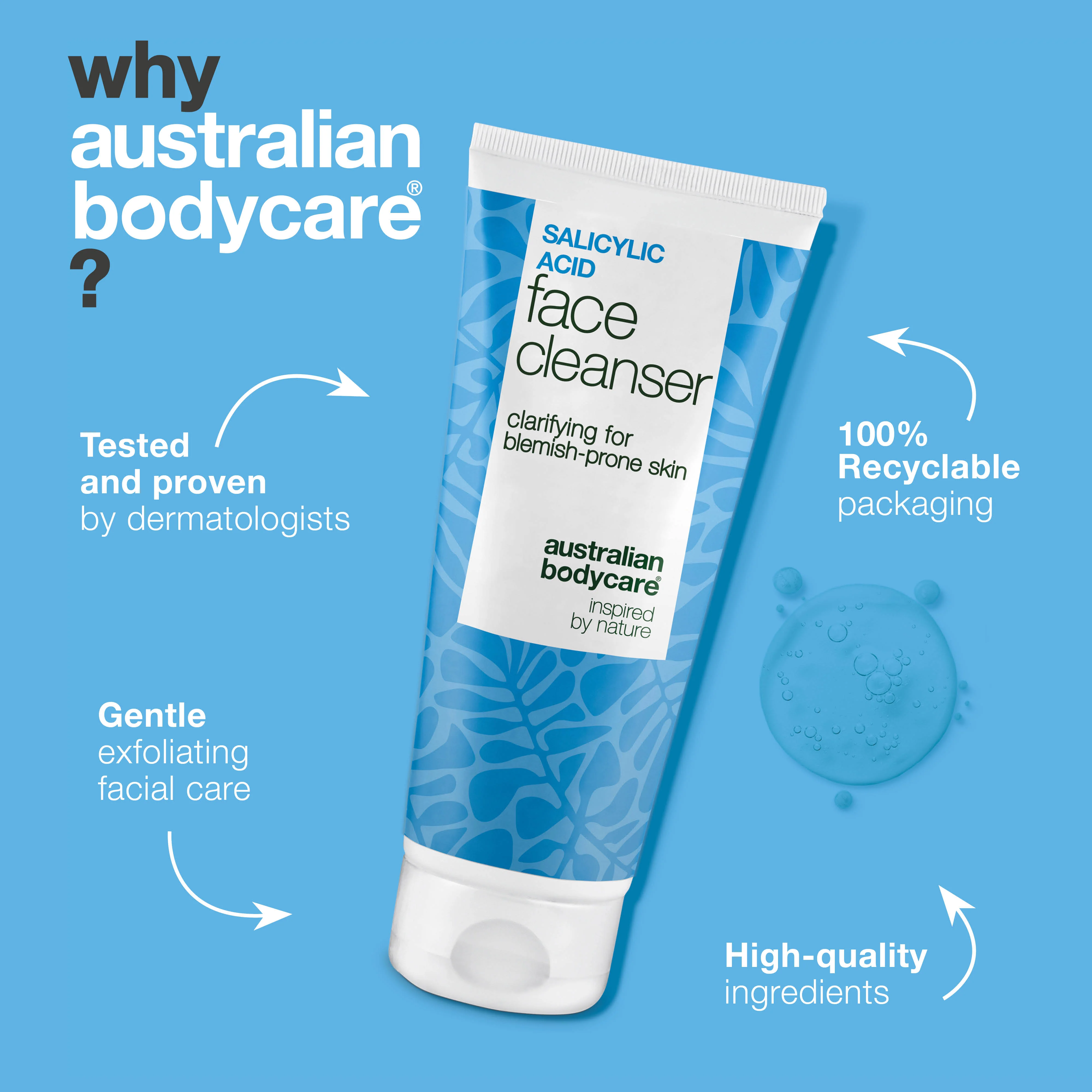 Salicylic Acid Cleanser for blemishes and pores — Salicylic Acid Face Wash purifies oily skin, removes blackheads, and refreshes the complexion. Contains Salicylic acid. - Image 3