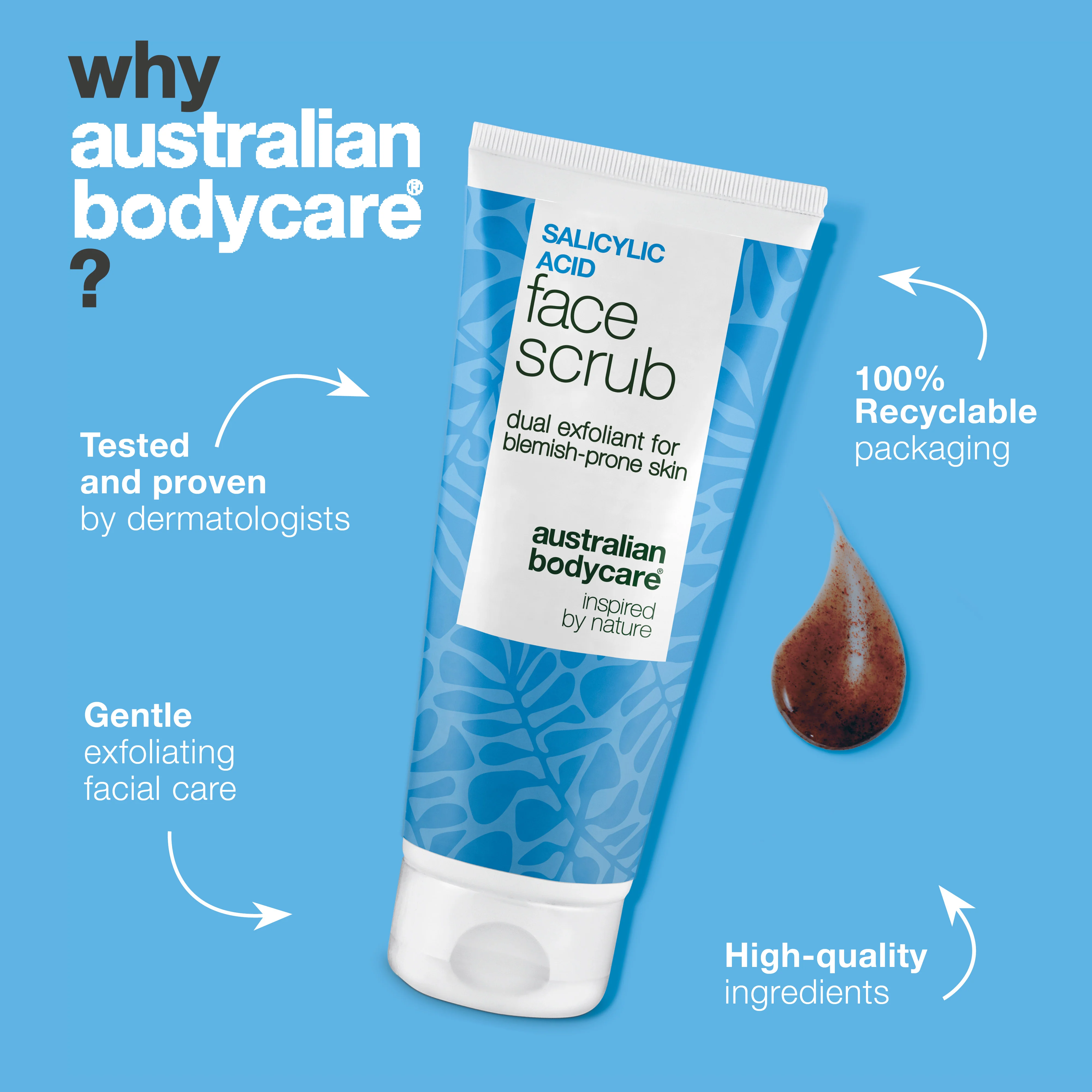 Salicylic Acid Face Scrub for spots and acne-prone skin — Salicylic Acid Face Scrub for spots and acne-prone skin. Cleanses pores deeply for a natural glow. With Salicylic Acid and Apricot Seeds. - Image 4