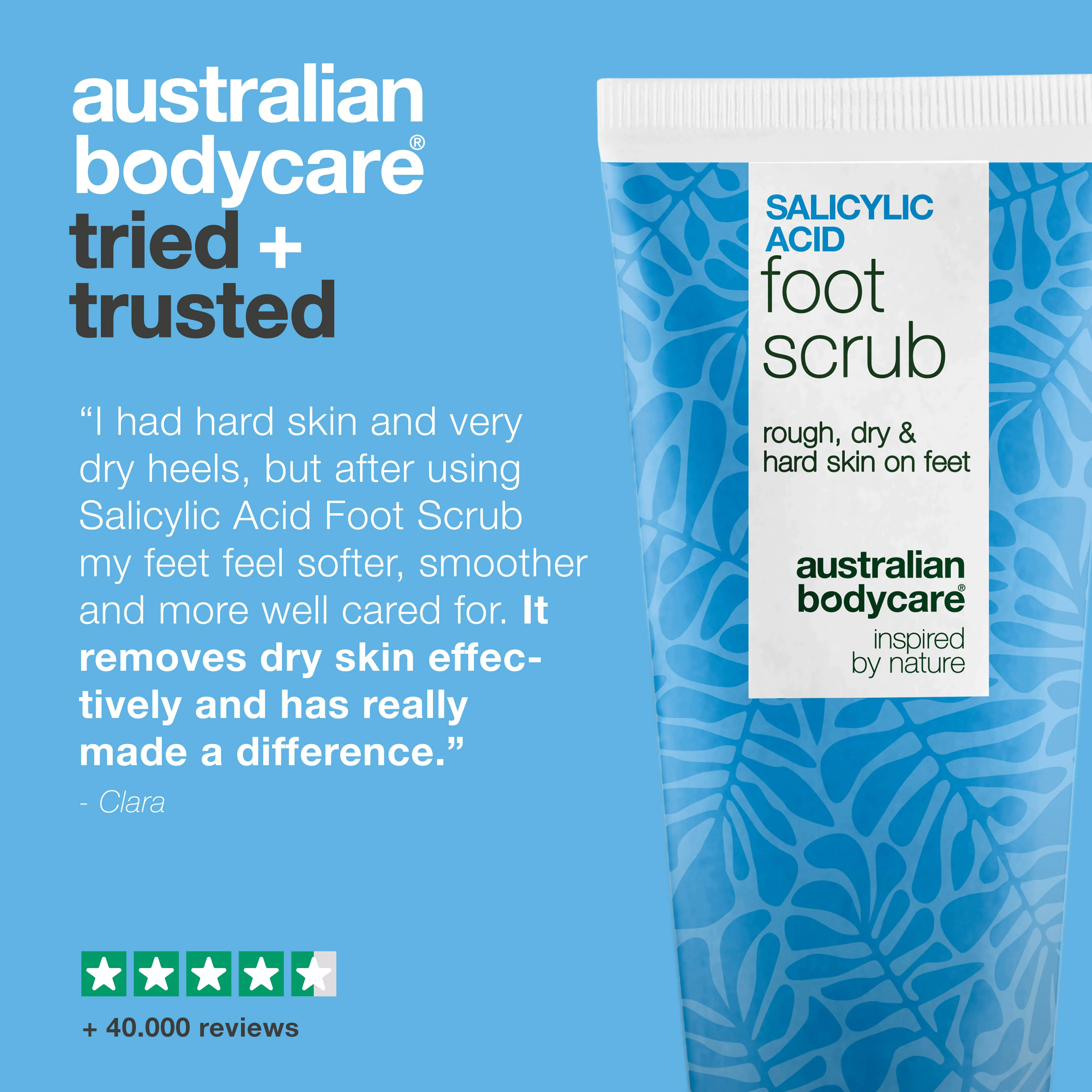 Salicylic Acid Foot Scrub – removes hard, dry and rough skin — Foot Scrub with Salicylic Acid treats rough, cracked heels. Deeply exfoliates and hydrates for soft, refreshed and smooth feet. - Image 5