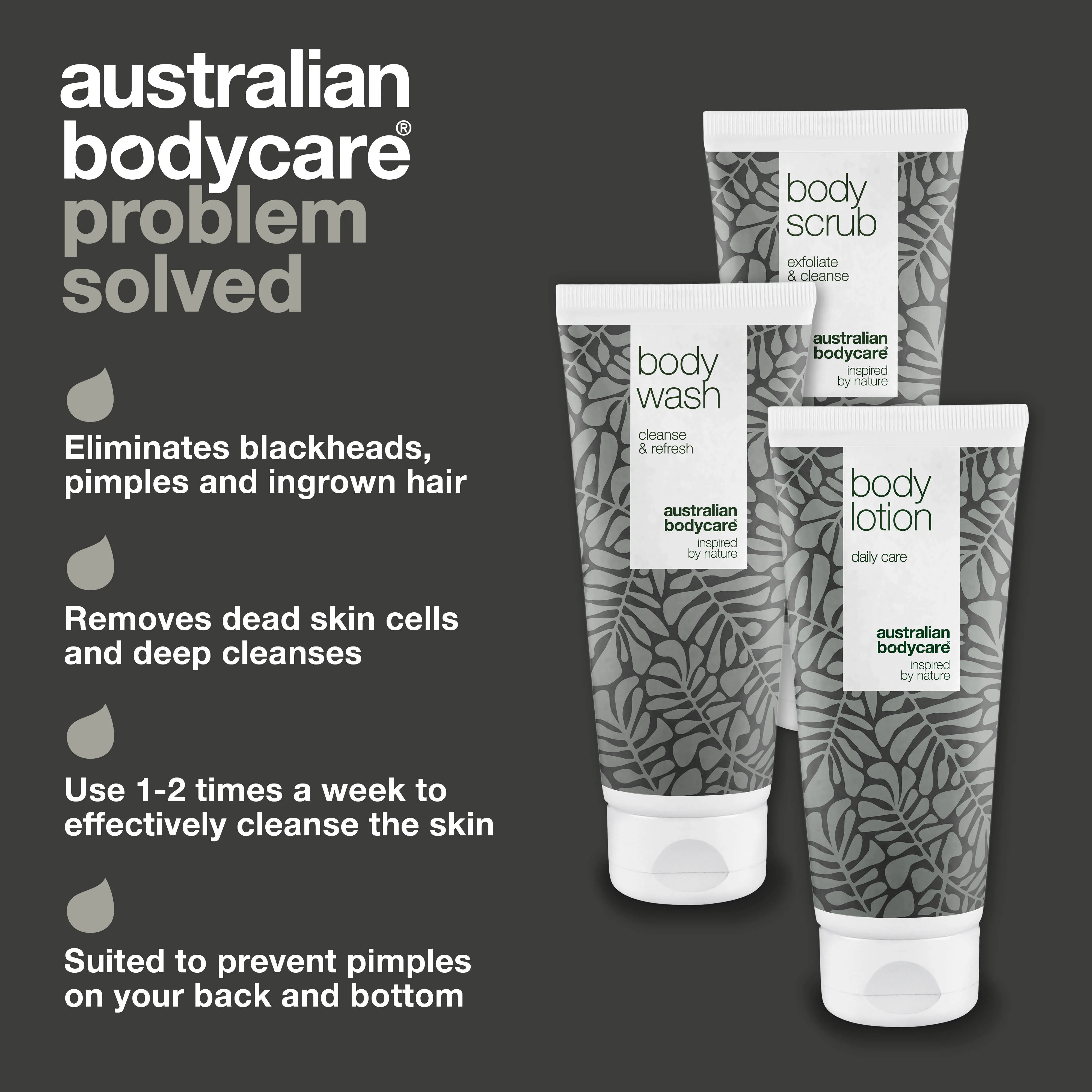 Kit for spots on bum, acne and blackheads on back and bottom — 3 products with natural Tea Tree Oil - Image 3