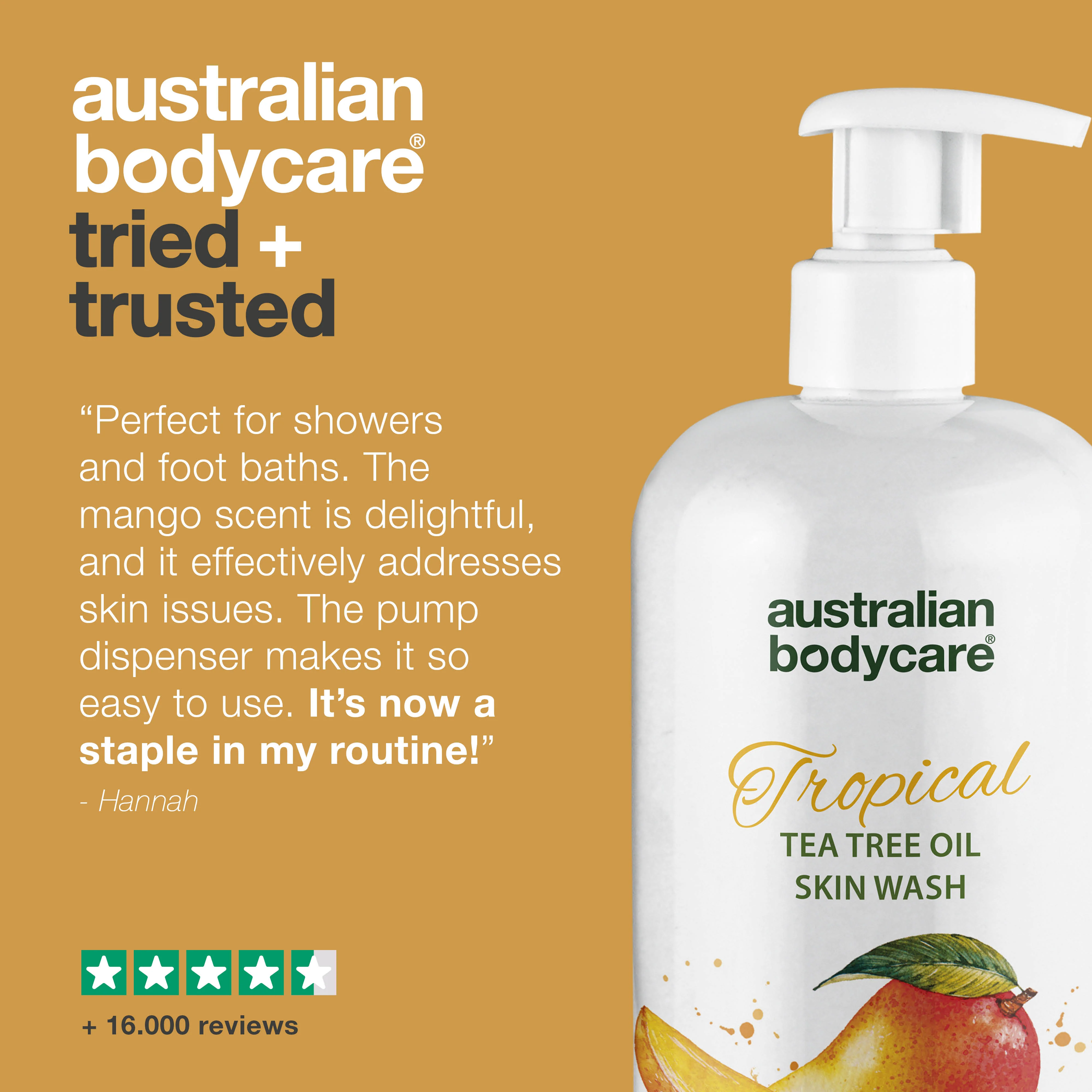 Tropical Skin Wash with mango — Professional Body Wash with Tea Tree Oil and mango for a clean and healthy skin - Image 5