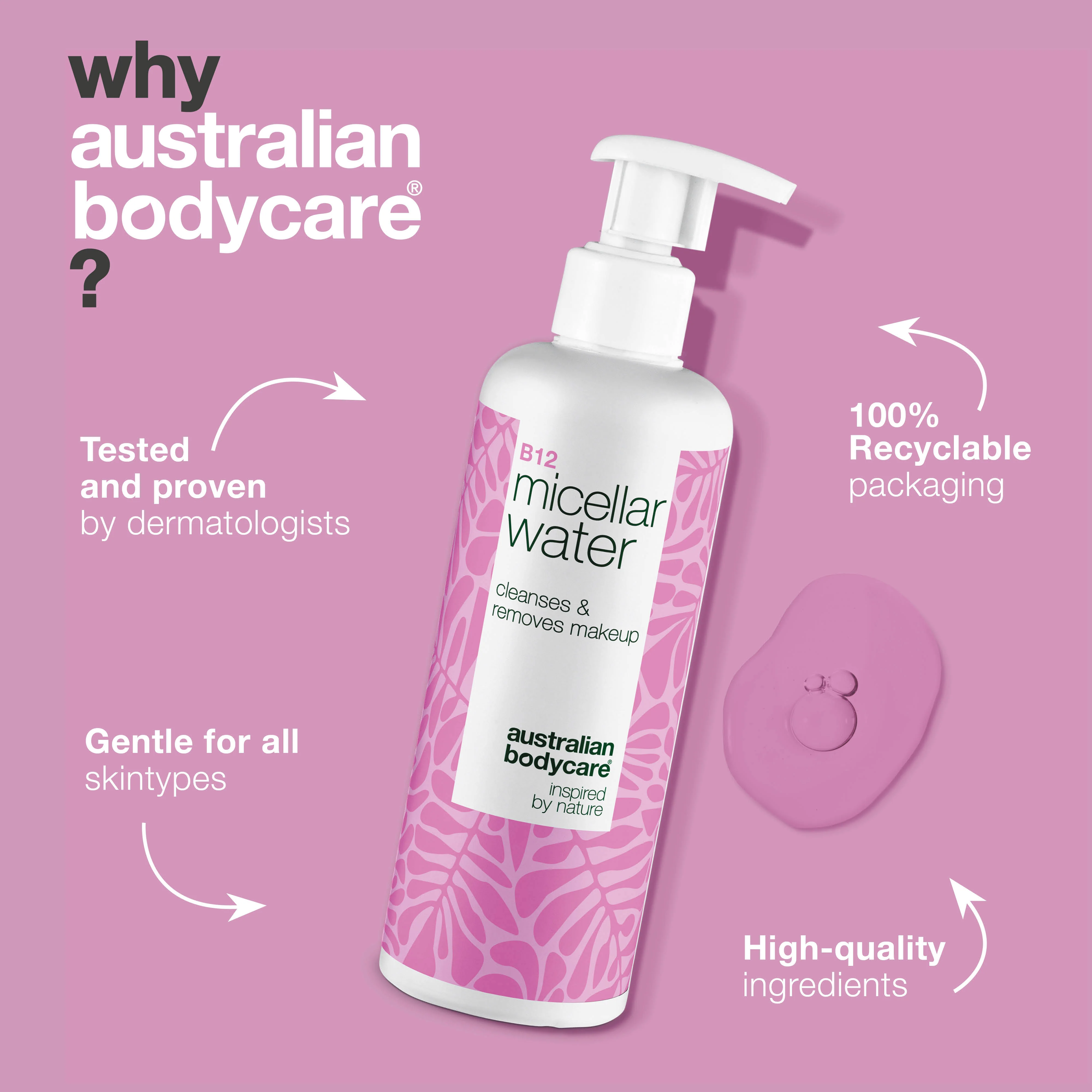 Micellar Water – Removes makeup and soothes red skin — Micellar Water removes makeup, reduces redness and hydrates. Ideal for reactive skin. With B12, Niacinamide and Glycerin. - Image 4
