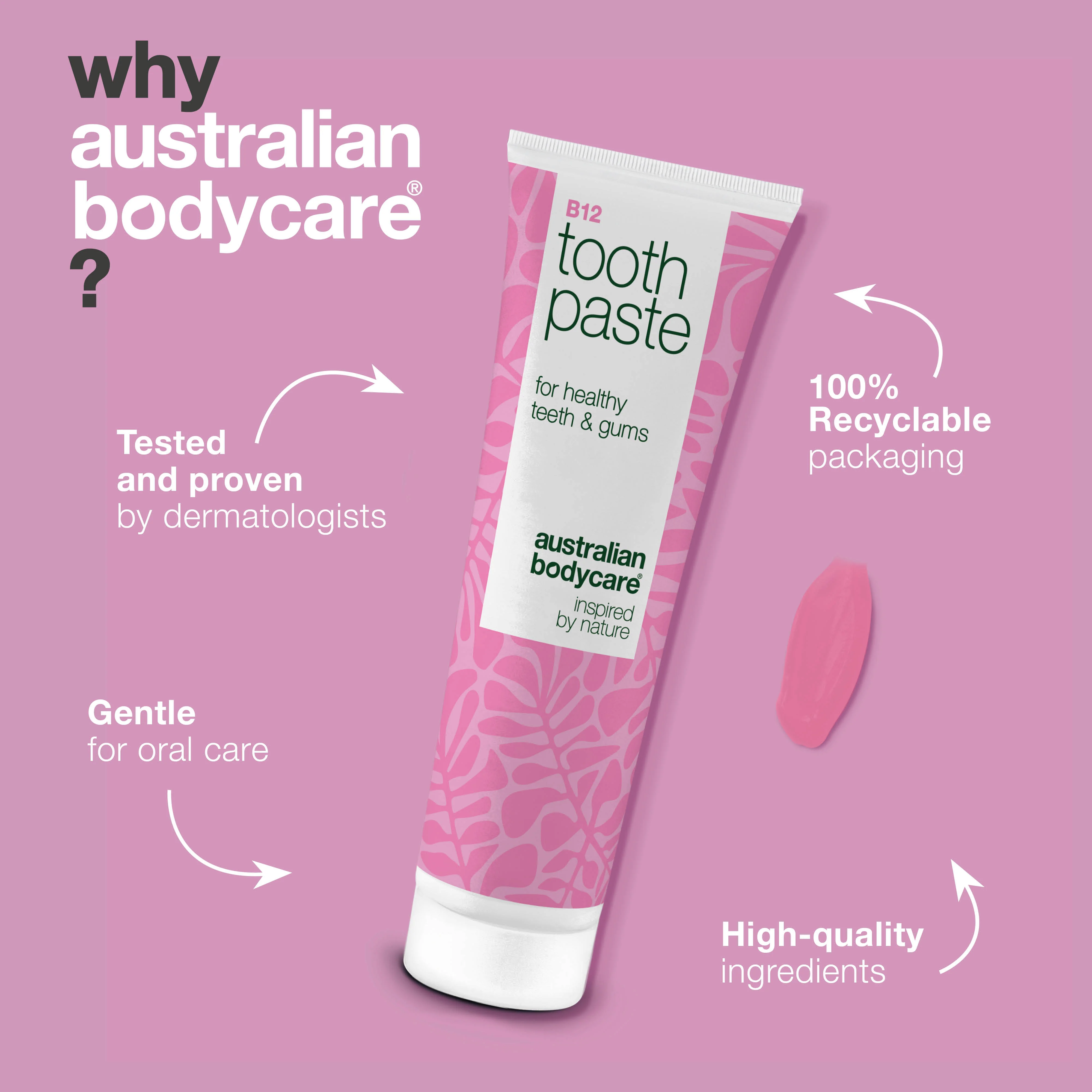 Vitamin B12 Toothpaste – for dry mouth and irritation — Vitamin B12 Toothpaste keeps teeth strong and breath fresh. Protects enamel and gums with B12, fluoride, and zinc. - Image 4